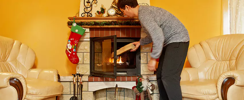 Rusted Metal Fireplace Restoration in Pharr, Texas